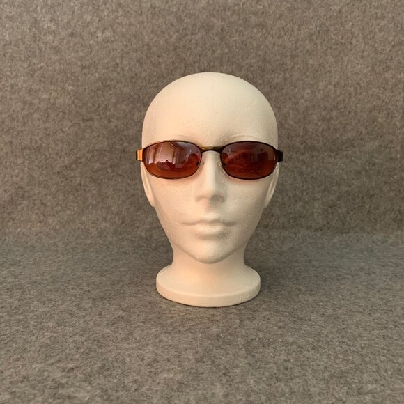 Vintage Armani 92447DR Antique Gold Metal Flex Temple Sunglasses Italy Design - Picture 4 of 13